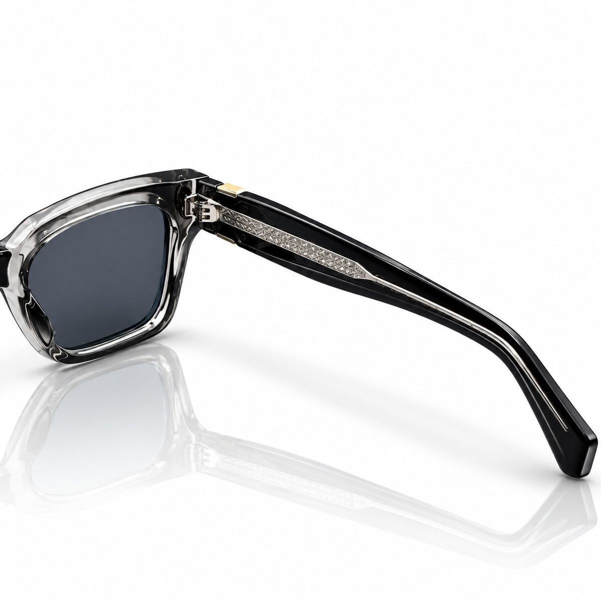CARTIER - BOLD - CUT SQUARE - BLACK & TRANSPARENT - ACETATE - NEW ARRIVAL