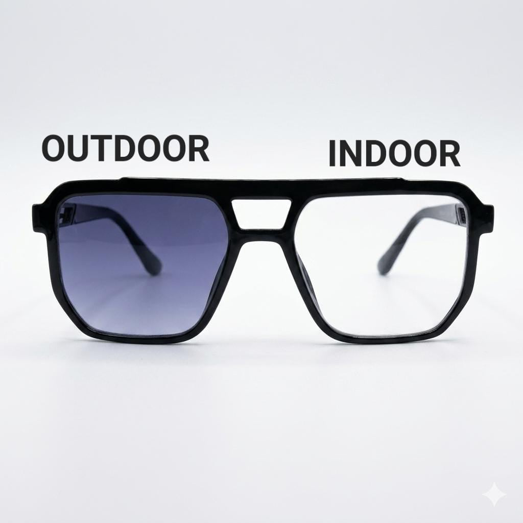 TR251136 - DOUBLE BRIDGE - BLUE LIGHT BLOCKER - BLUE COATING - TRANSITION - BLACK - STRECHABLE