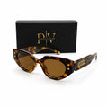 CH 0638 - AMAZING - GEOMETRIC CATEYE - TORTOISE - BROWN - WOMEN
