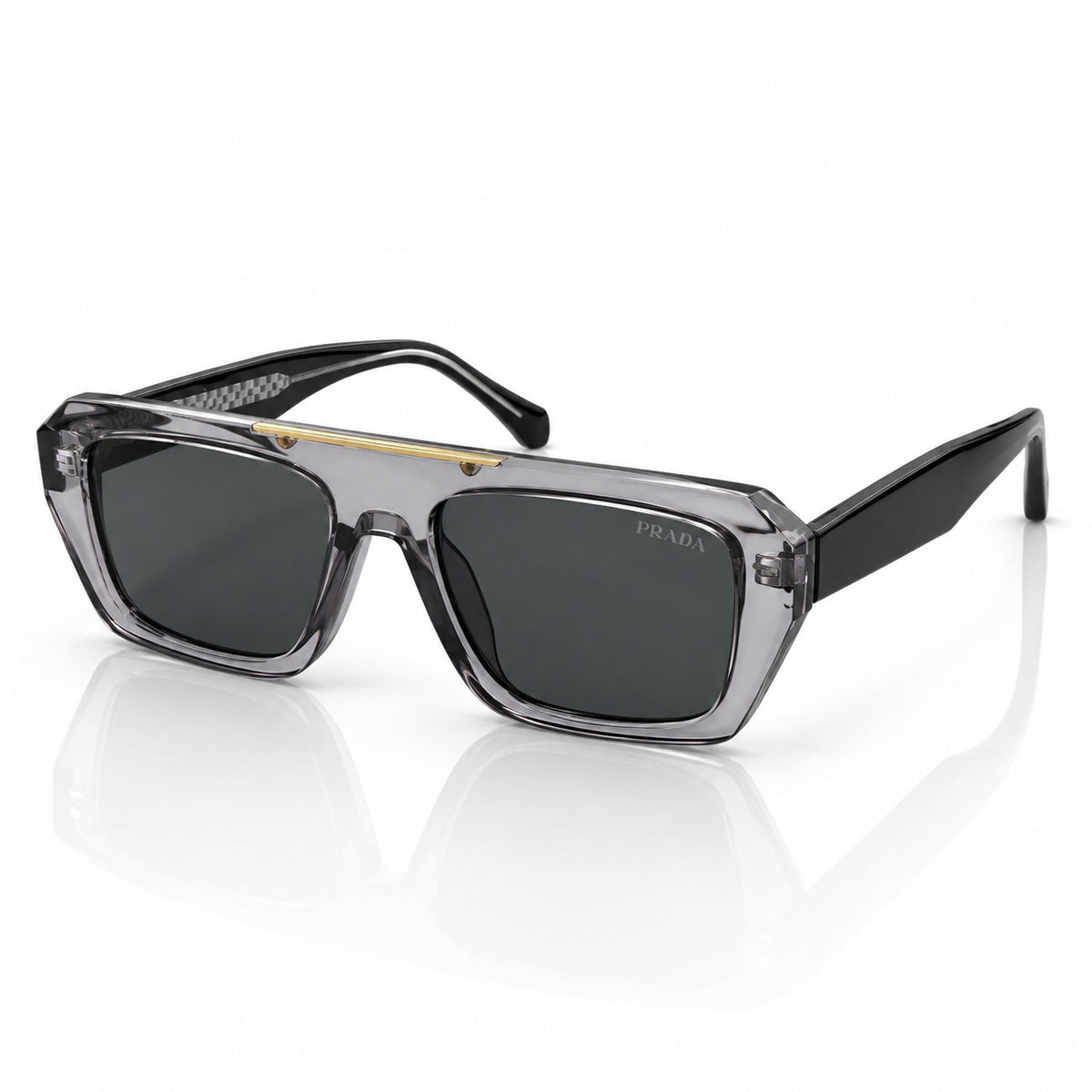 PR 2378 - BOLD - GREY TRANSPARENT - BLACK - STRAIGHT BRIDGE SQUARE - DESIGNER - QUALITY