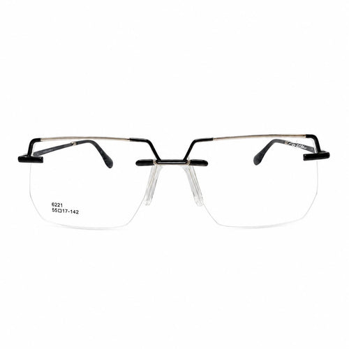 CAZAL 6221 - EYEWEAR - RIMLESS - METALLIC GUN - SILVER - GEOMETRIC SQUARE - PREMIUM