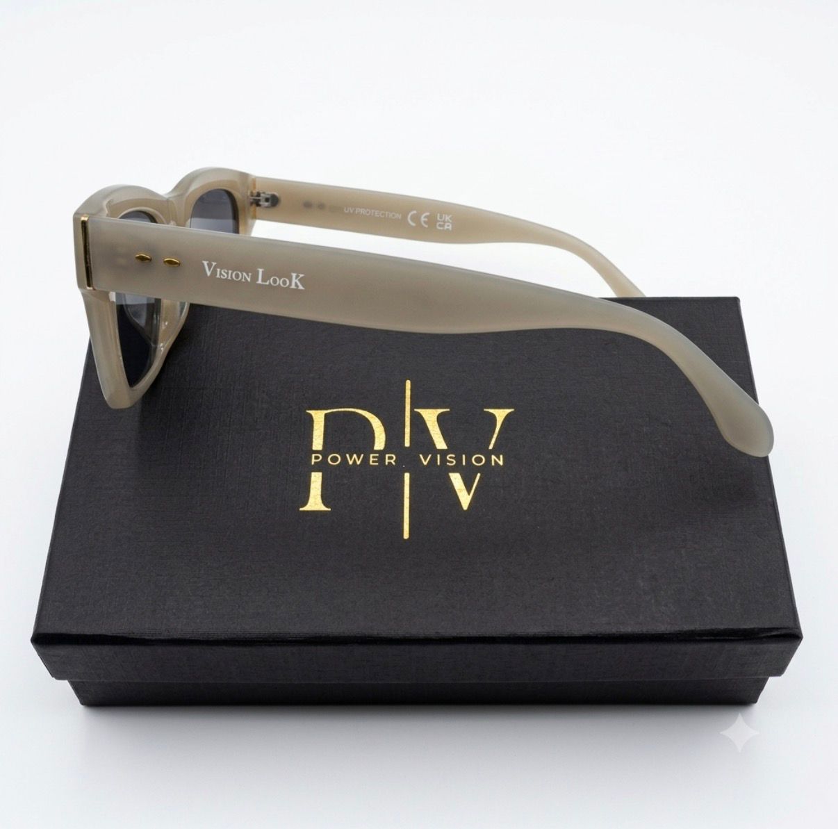 SUNGLASS 026474 - SQUARE - POLARISED - MILKY BEIGE - MATTE SIDES