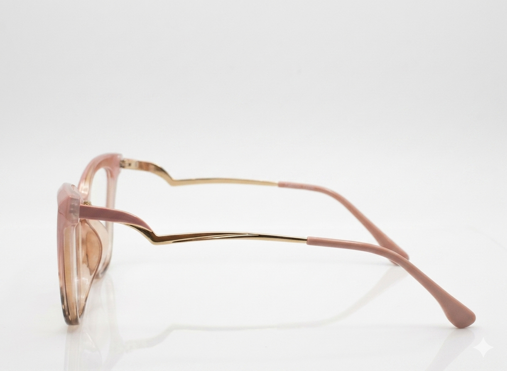 TR 5055 - EYEWEAR - LADIES - CATEYE - DESIGNER - TEA PINK - BIG SHAPE