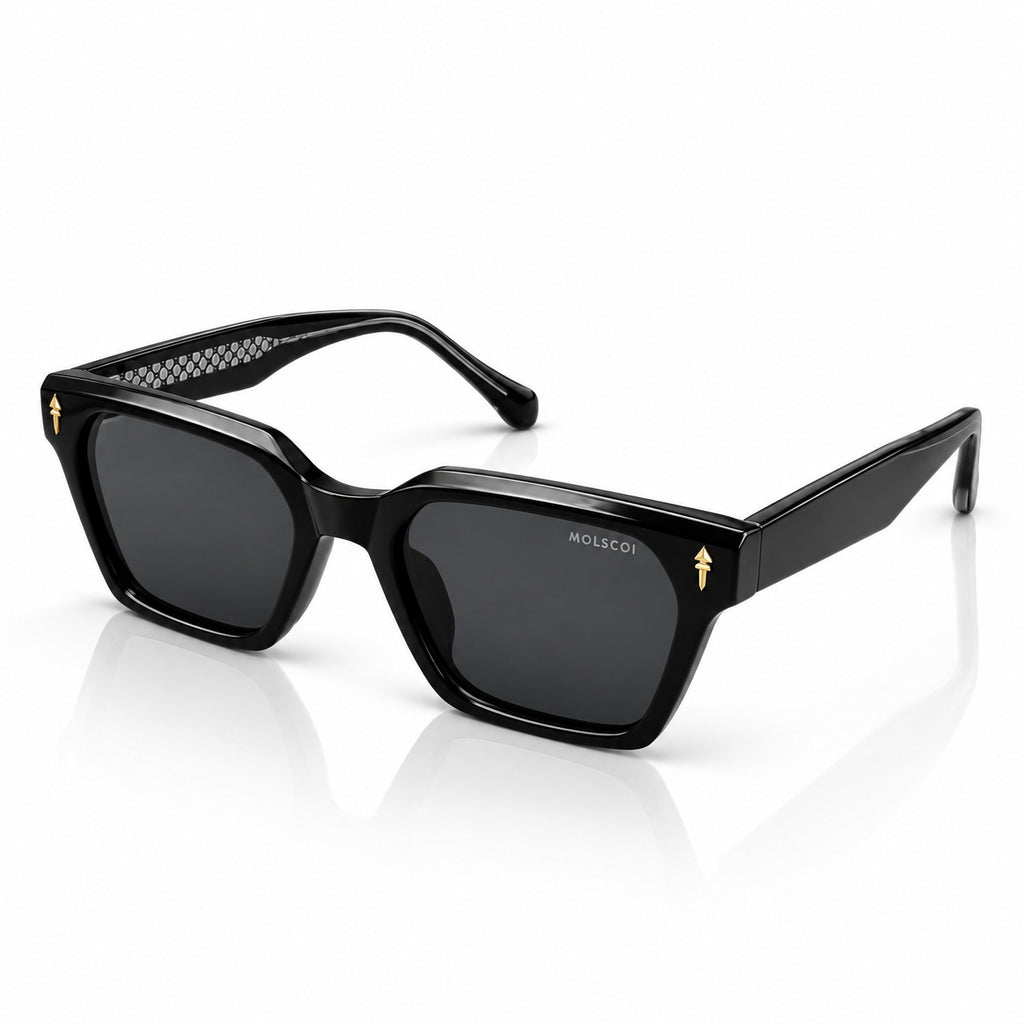 MOSCOT 2349 - ACETATE - ANGULAR SQUARE - BLACK - UV - QUALITY