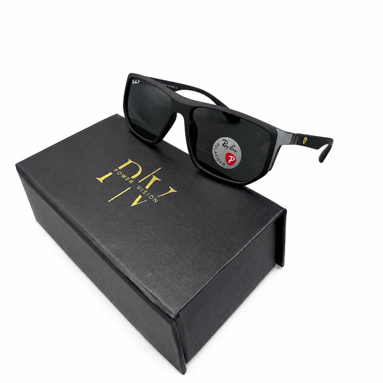 RB 8371 - SUNGLASS - ANGULAR SQUARE - MATTE BLACK - POLARISED - LIGHTWEIGHT - PREMIUM