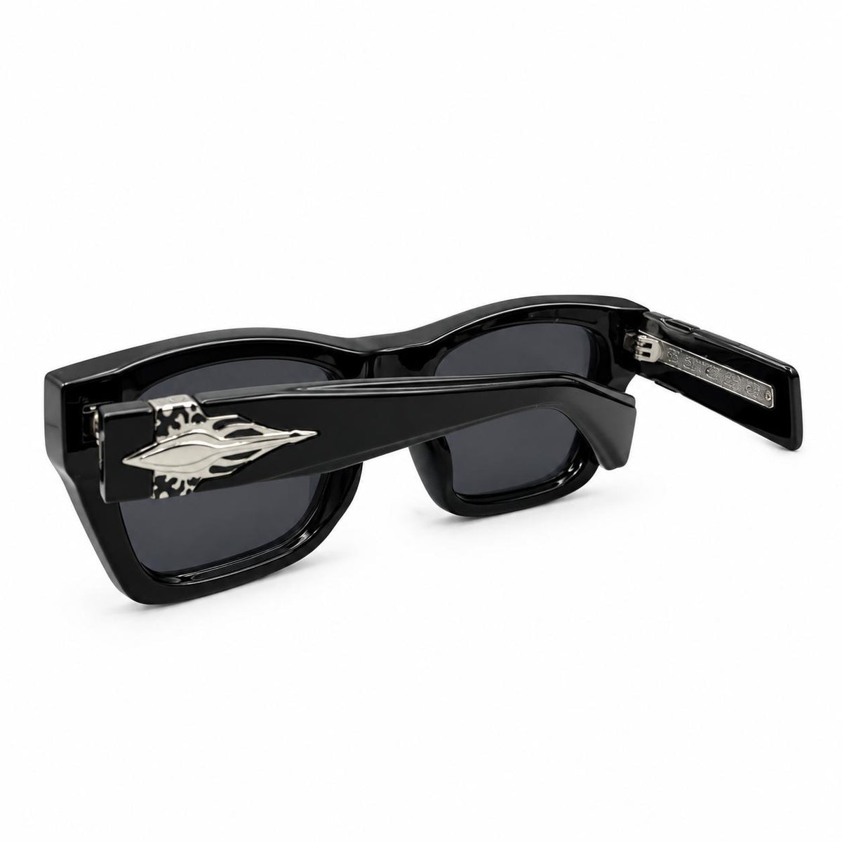 CK - LATEST - BOLD - BLACK - WAYFARER SQUARE - SILVER RIVET - QUALITY