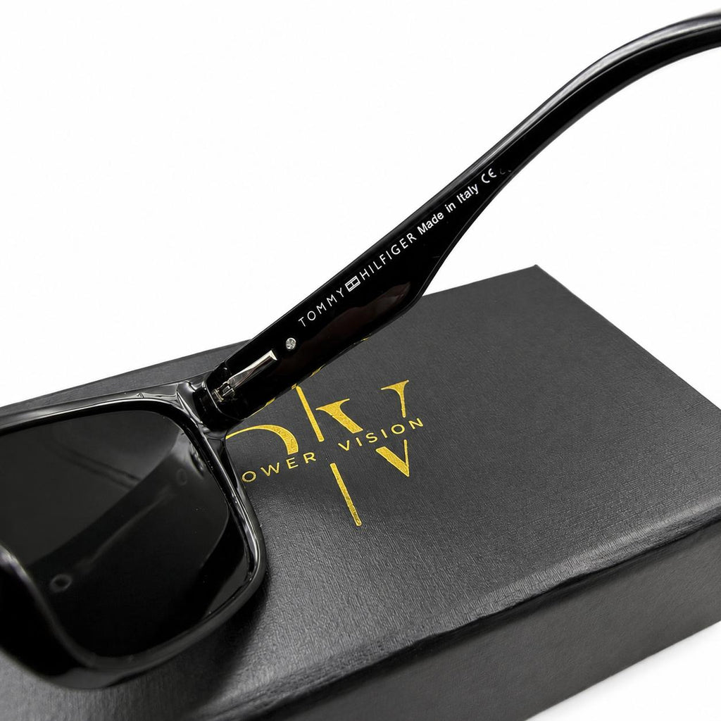 TH 2429 - SOPHISTICATED - SOFT SQUARE - GLOSSY BLACK - POLARISED - BRANDING ACETATE SIDES - PREMIUM