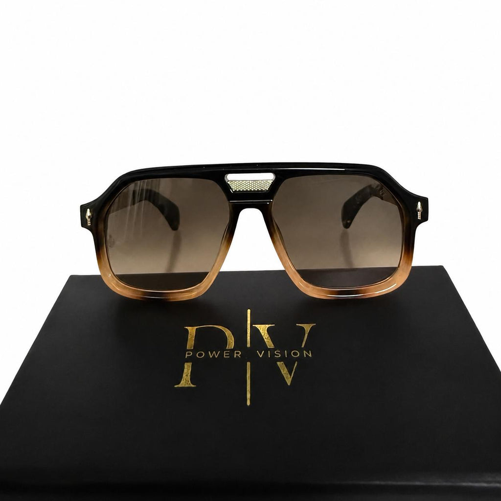 DITA 98408 - OVERSIZED SQUARE - BLACK - BROWN HAVANA - UV - MEN - PREMIUM