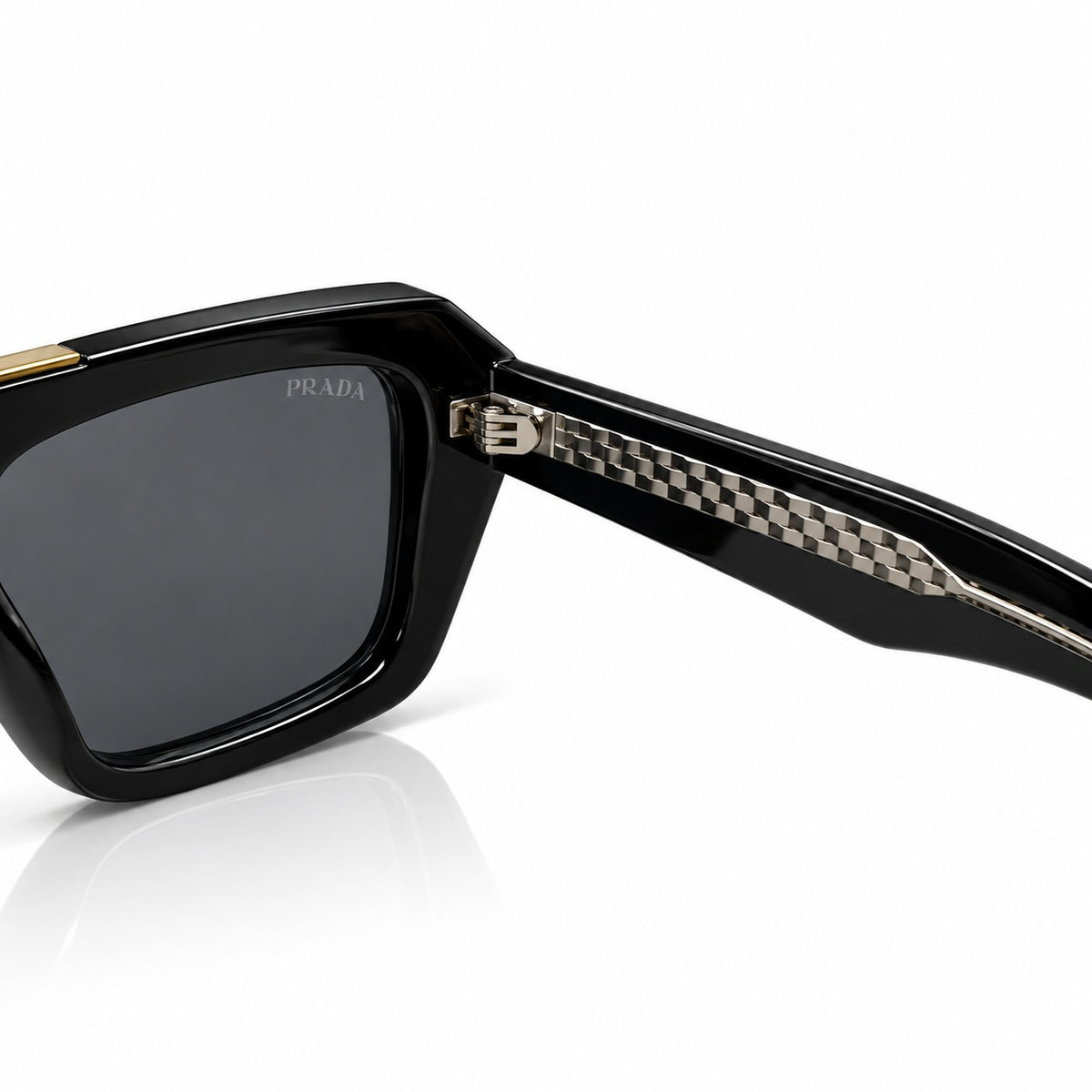 PR 2378 - BOLD - BLACK - STRAIGHT BRIDGE SQUARE - UV400 - GOLDEN BROWLINE