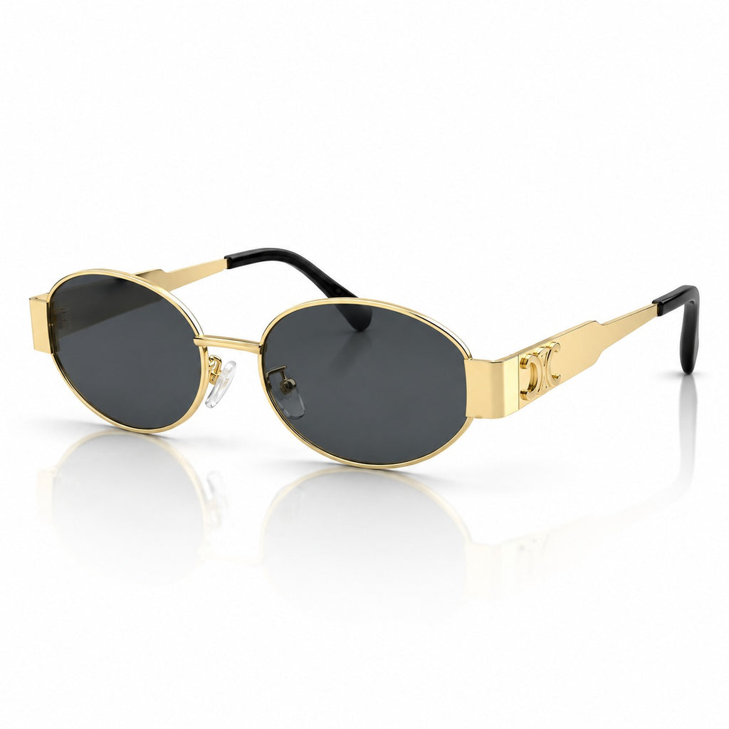 CELINE - TRENDY - OVAL - GOLDEN - BLACK - METALLIC - WOMEN - CLEARANCE SALE