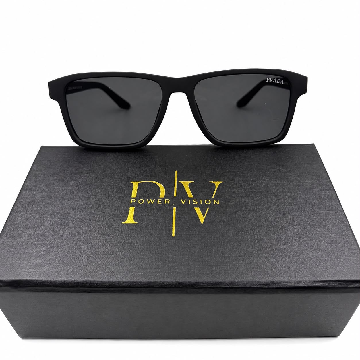 PR 4537 - SHADES - SQUARE - MATTE BLACK - POLARISED - DESIGNER - PREMIUM