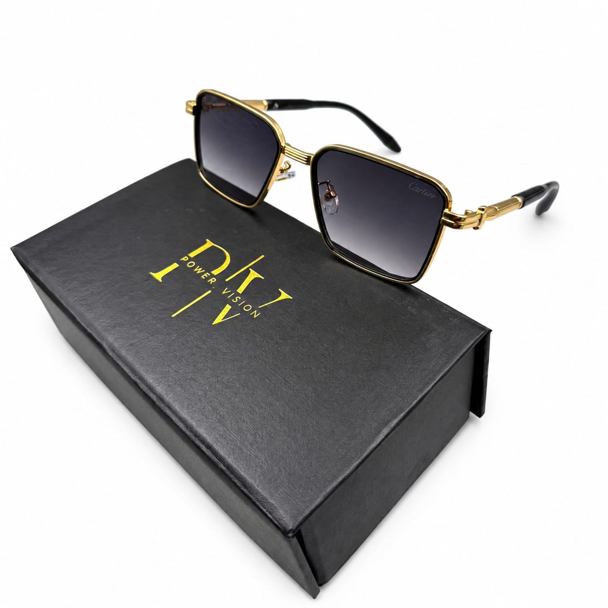 CR 2771 - SHADES - SQUARE - GOLDEN BLACK - GREY GRADIENT - PREMIUM - UNISEX