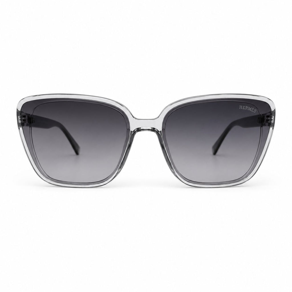 HERMES 33120 - SUNGLASS - LADIES - CATEYE - UV - GREY TRANSPARENT