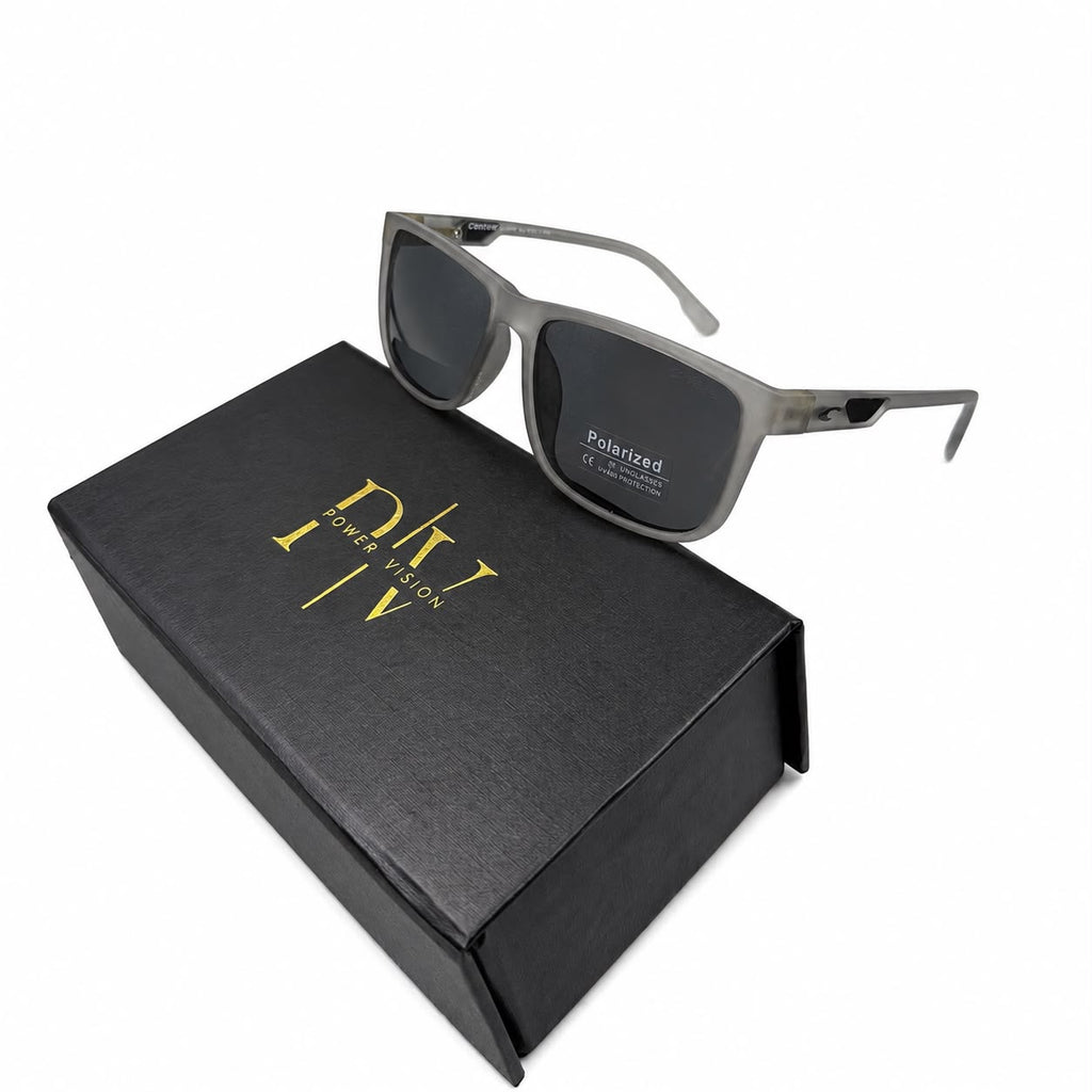 CAR 1002 - SUNGLASS - MATTE GREY - BLACK - POLARISED - PREMIUM - MEN
