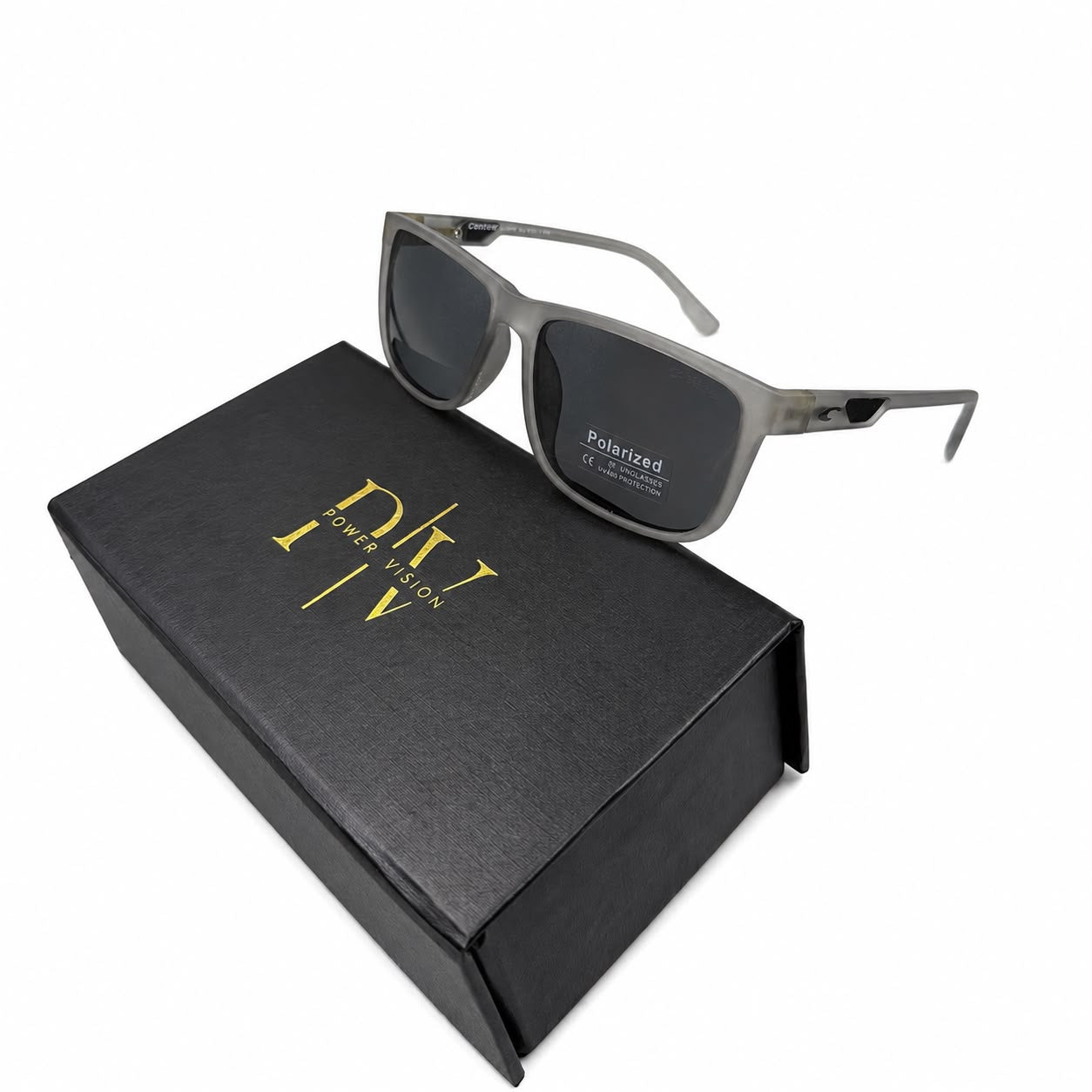 CAR 1002 - SUNGLASS - MATTE GREY - BLACK - POLARISED - PREMIUM - MEN