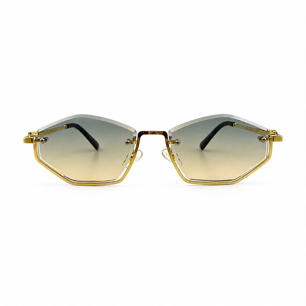 MIU MIU 1747 - GLAMOUR - HEXAGON - GOLD - GREY WARM TINT - PREMIUM - WOMEN