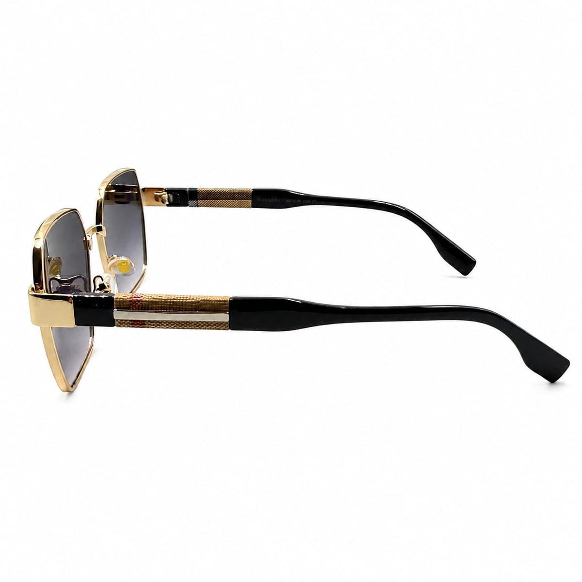 BB 1012 - SLEEK - METAL - ACETATE - CUT SQUARE - GOLDEN - BLACK - GREY GRADIENT - UNISEX
