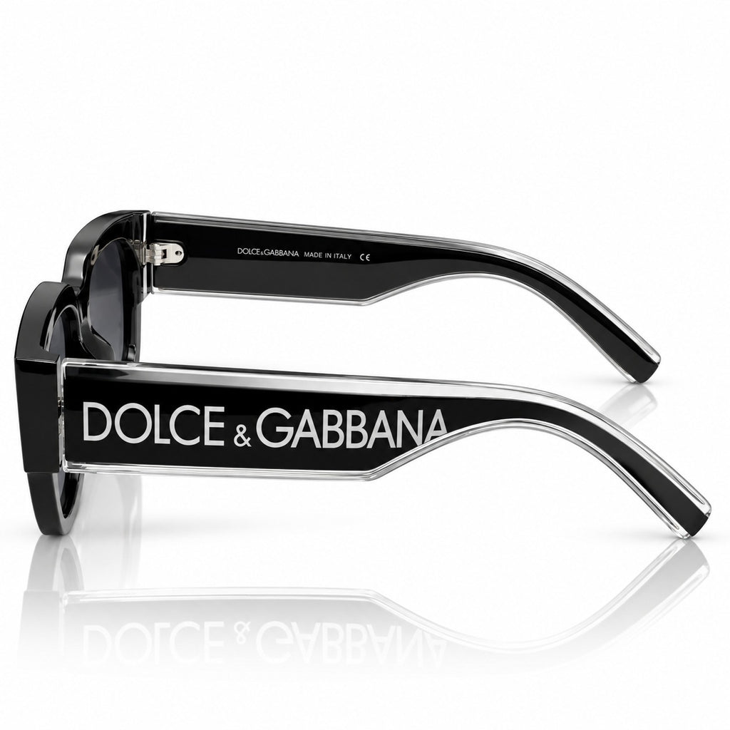D&G - TRENDY - BOLD - BLACK - SQUARE - WIDE TEMPLE BRANDING - WOMEN