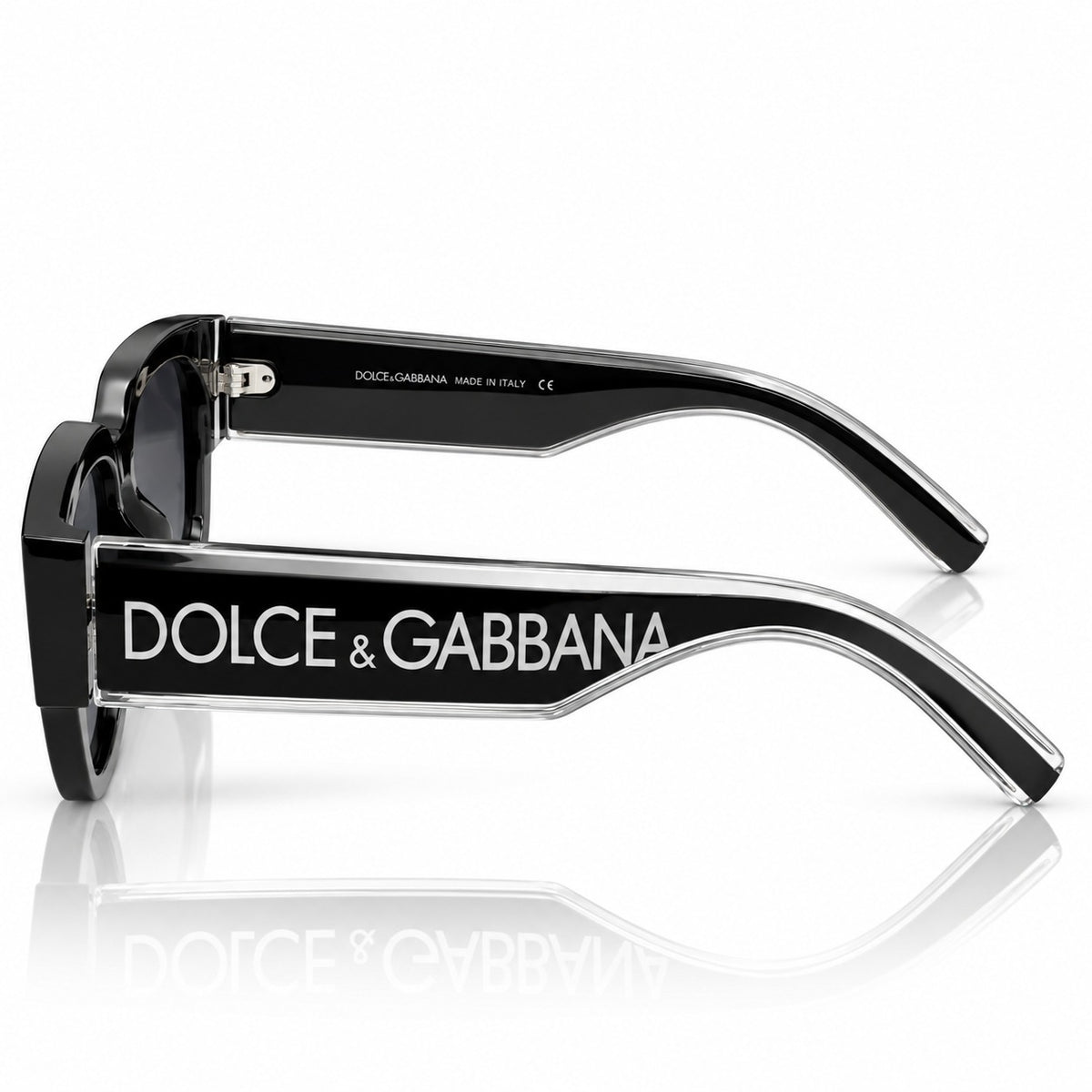 D&G - TRENDY - BOLD - BLACK - SQUARE - WIDE TEMPLE BRANDING - WOMEN