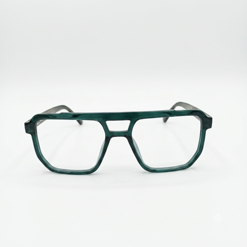 TR 251136 - EYEWEAR - DOUBLE BRIDGE - BOTTLE GREEN - FLEXIBLE - UNISEX