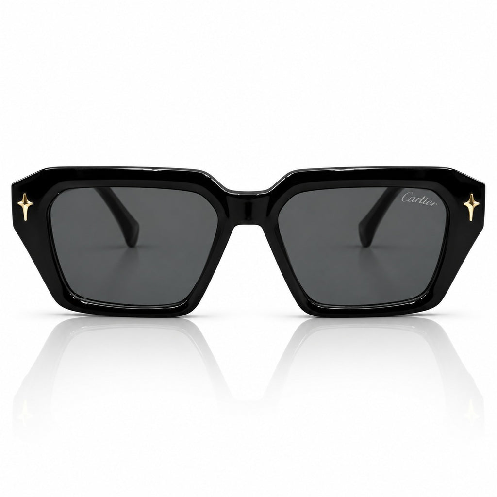 CR 2343 - CUT SQUARE - BOLD - BLACK - ACETATE - SIMPLICITY