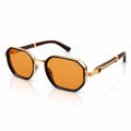 CR - TRENDY - OCTAGONAL - WOOD GOLDEN - BROWN - METAL - PREMIUM