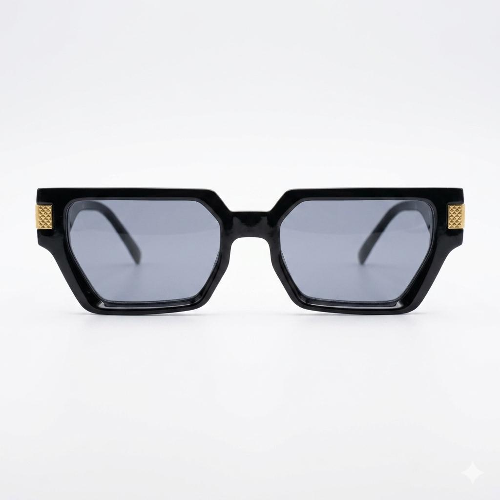 SUNGLASS 2593 - LADIES - BLACK - CUT SQUARE - UV400 - TR