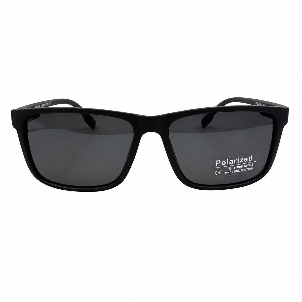 CAR 1002 - SUNGLASS - MATTE BLACK - POLARISED - QUALITY - PREMIUM - MEN