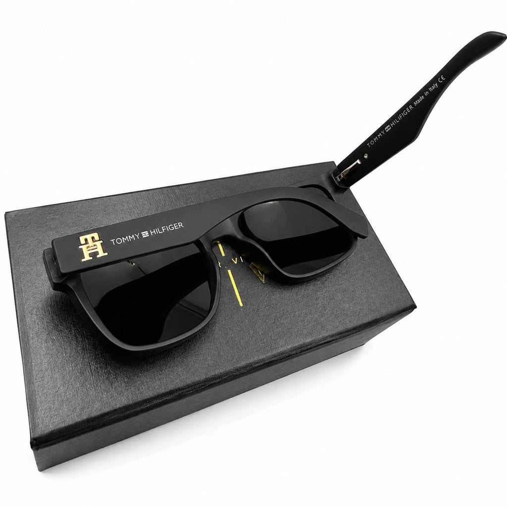 TH 2429 - SOPHISTICATED - SQUARE - MATTE BLACK - POLARISED - SPRING SIDES BRANDING - ACETATE - PREMIUM