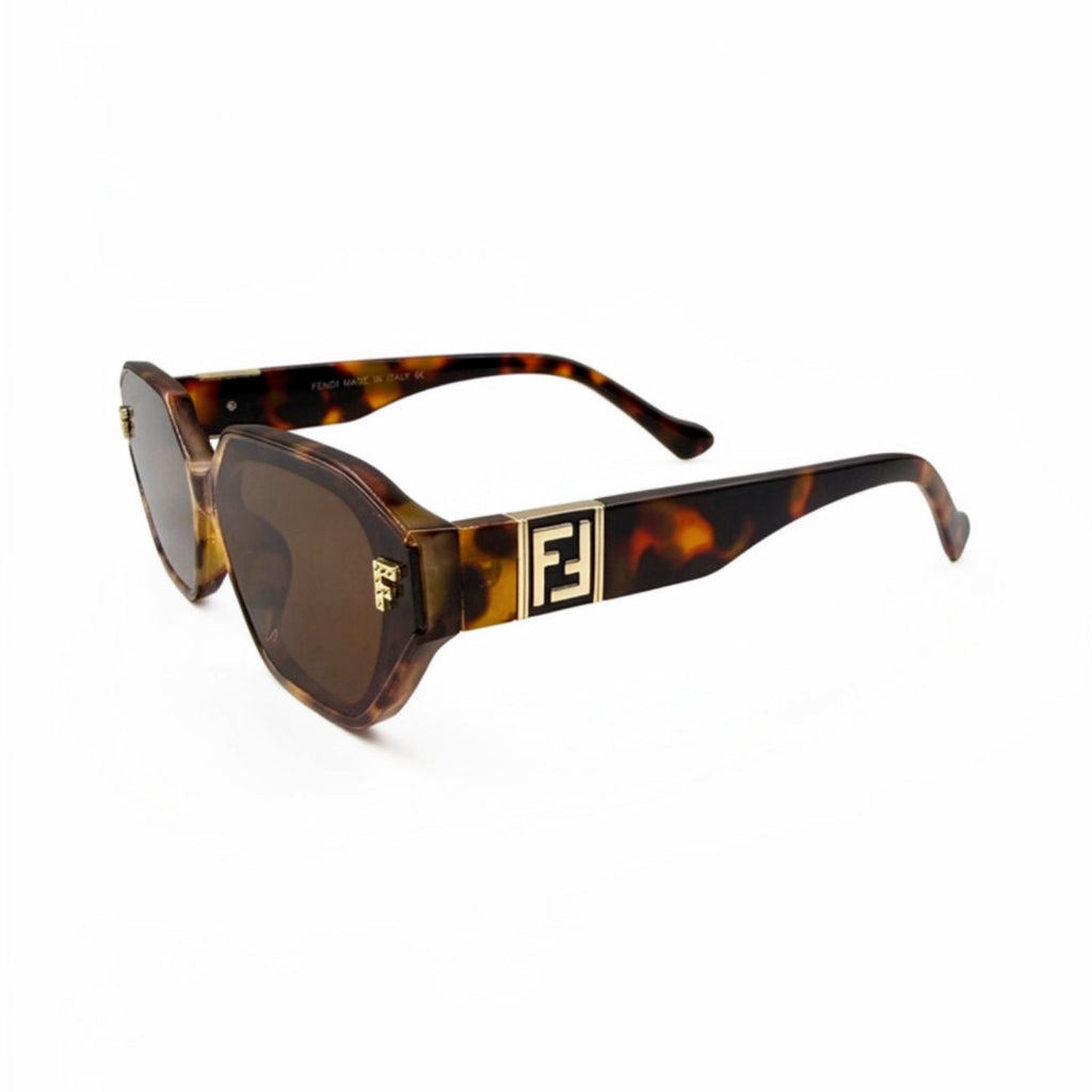 FN 6171 - SUNGLASS - WOMEN - CHEETAH BROWN - DESIGNER - PREMIUM