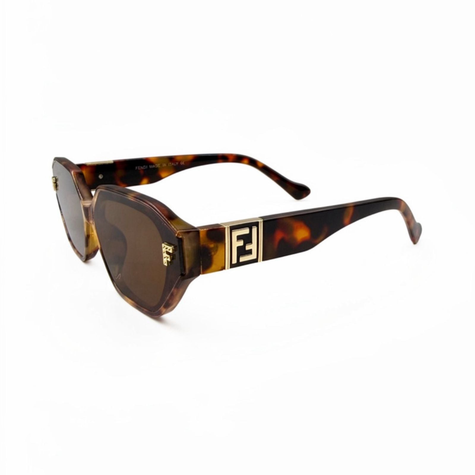 FN 6171 - SUNGLASS - WOMEN - CHEETAH BROWN - DESIGNER - PREMIUM