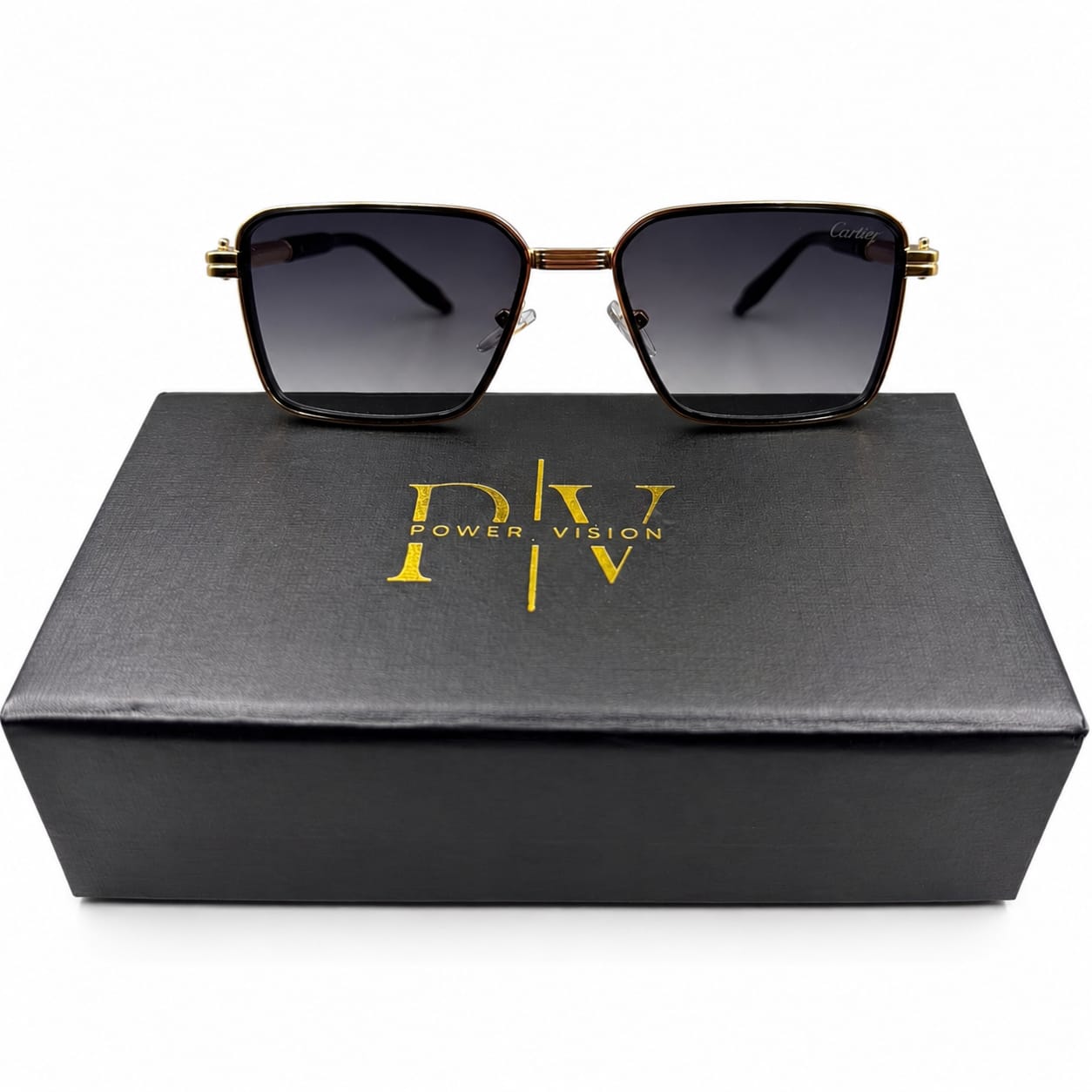 CR 2771 - SHADES - SQUARE - GOLDEN BLACK - GREY GRADIENT - PREMIUM - UNISEX