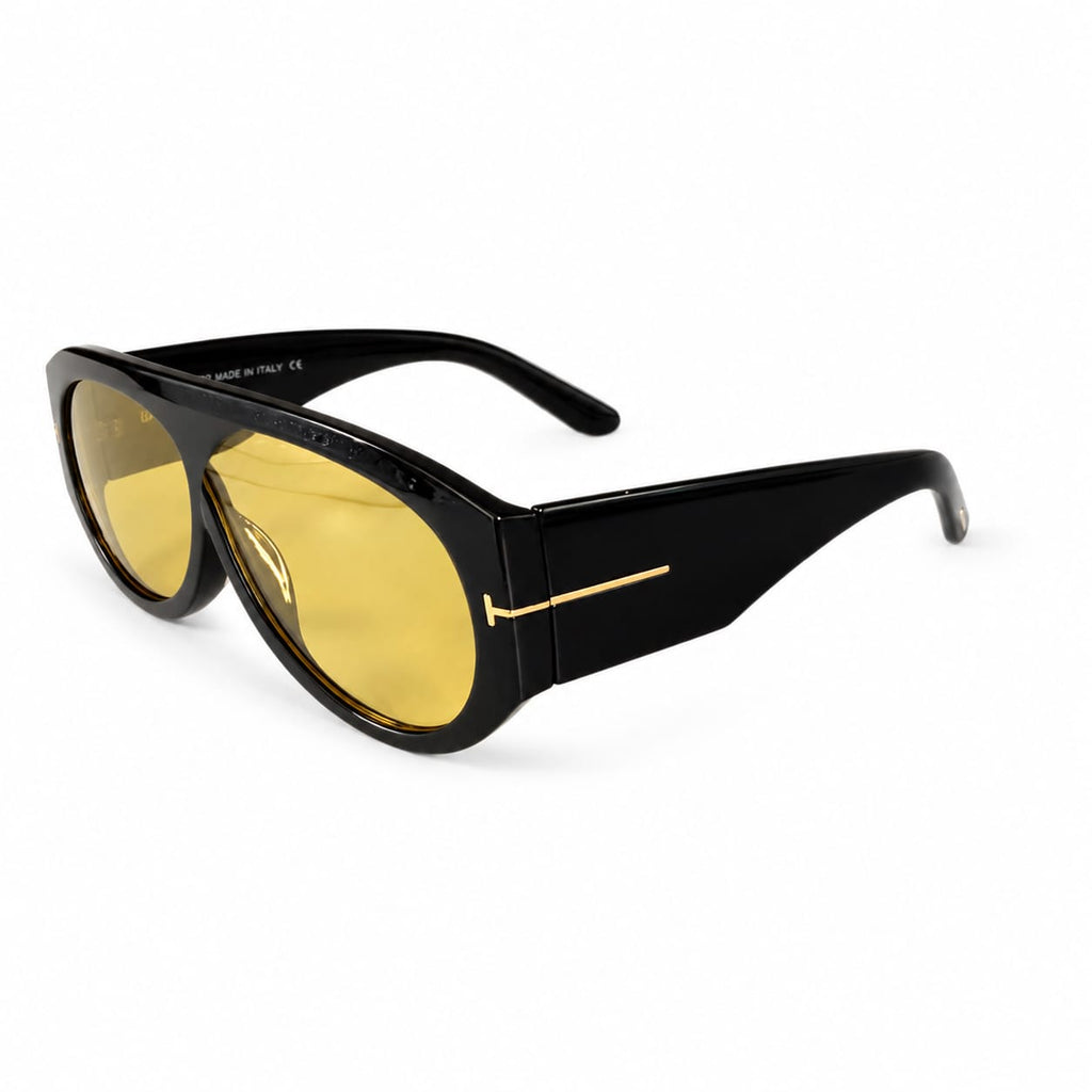 TF - OVERSIZE - SHEILD AVIATAR - BLACK - YELLOW - TRENDY - PREMIUM - UNISEX