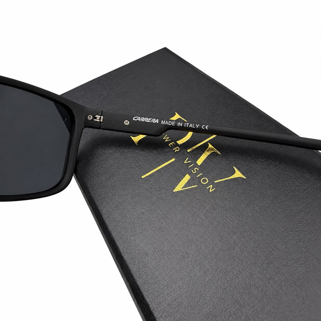 CAR 1002 - SUNGLASS - MATTE BLACK - POLARISED - QUALITY - PREMIUM - MEN