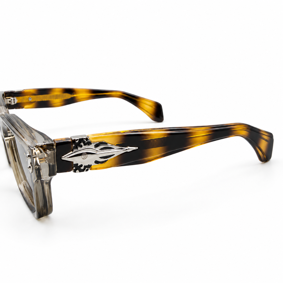 CARTIER - GREY TRANSPARENT - TORTOISE - TINTED - CUT SQUARE - ACETATE