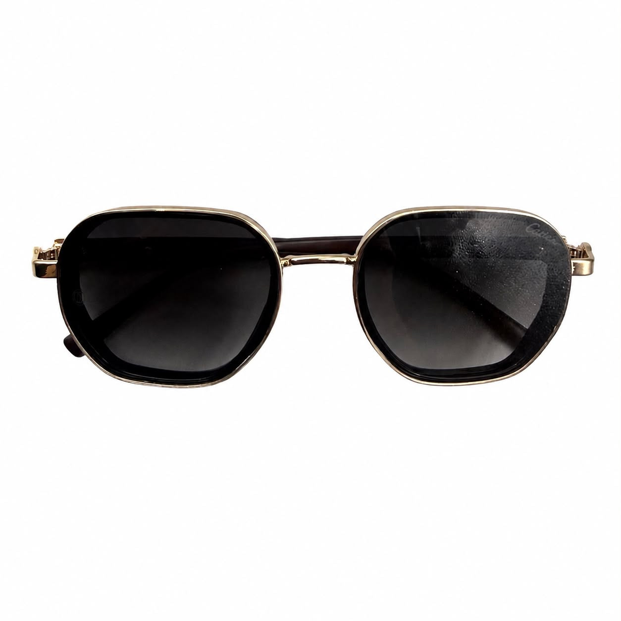 CR 23587 - DESIGNER - OCTAGON - GOLDEN BLACK - WALNUT WOOD BROWN - PREMIUM