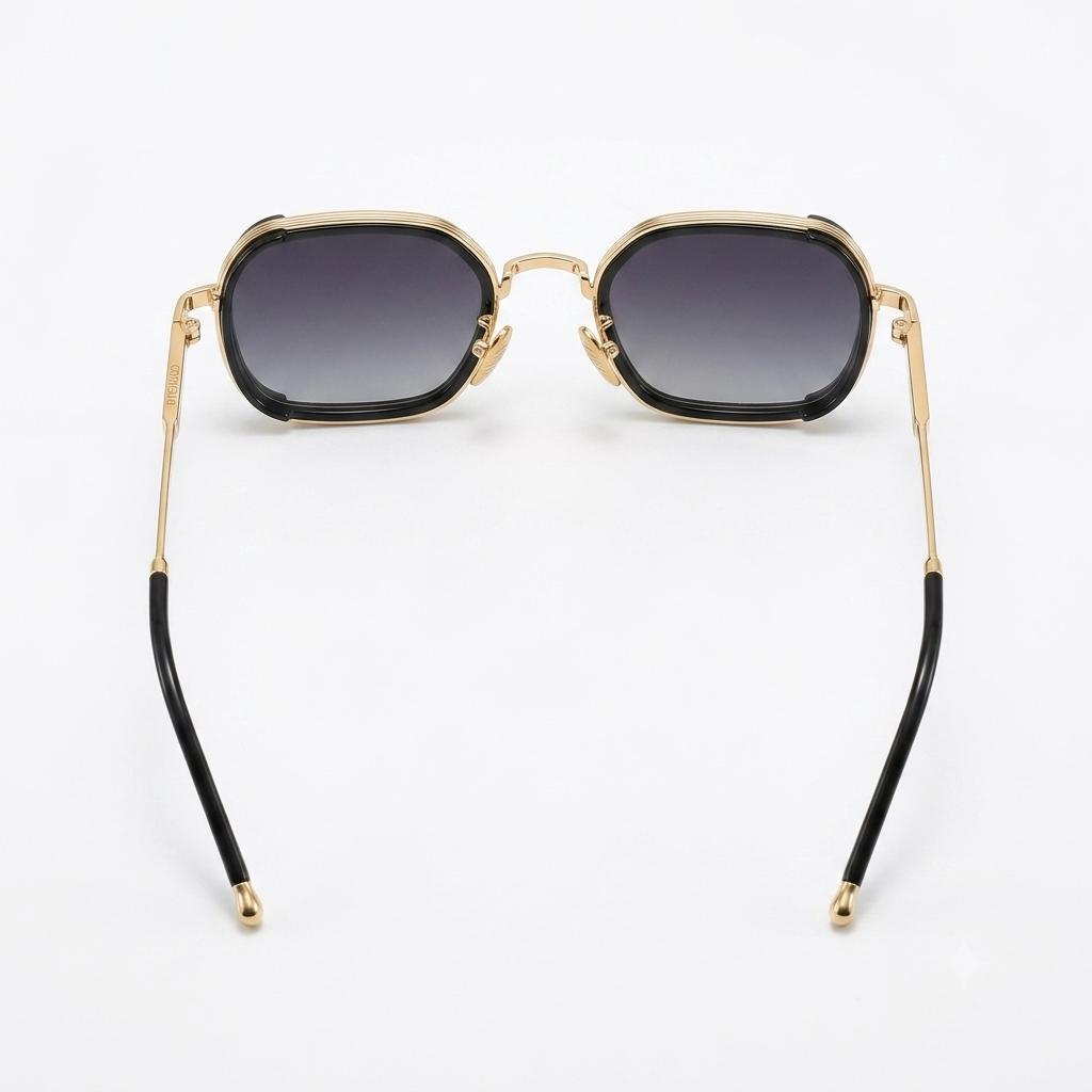 EYEHOOD 5G69 - SUNGLASS - METAL - GEOMETRIC SQUARE - GOLDEN BLACK - PREMIUM