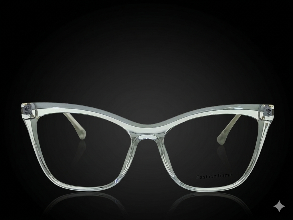 TR 5055 - EYEWEAR - LADIES - TRANSPARENT - CATEYE - DURABILITY - BIG SHAPE