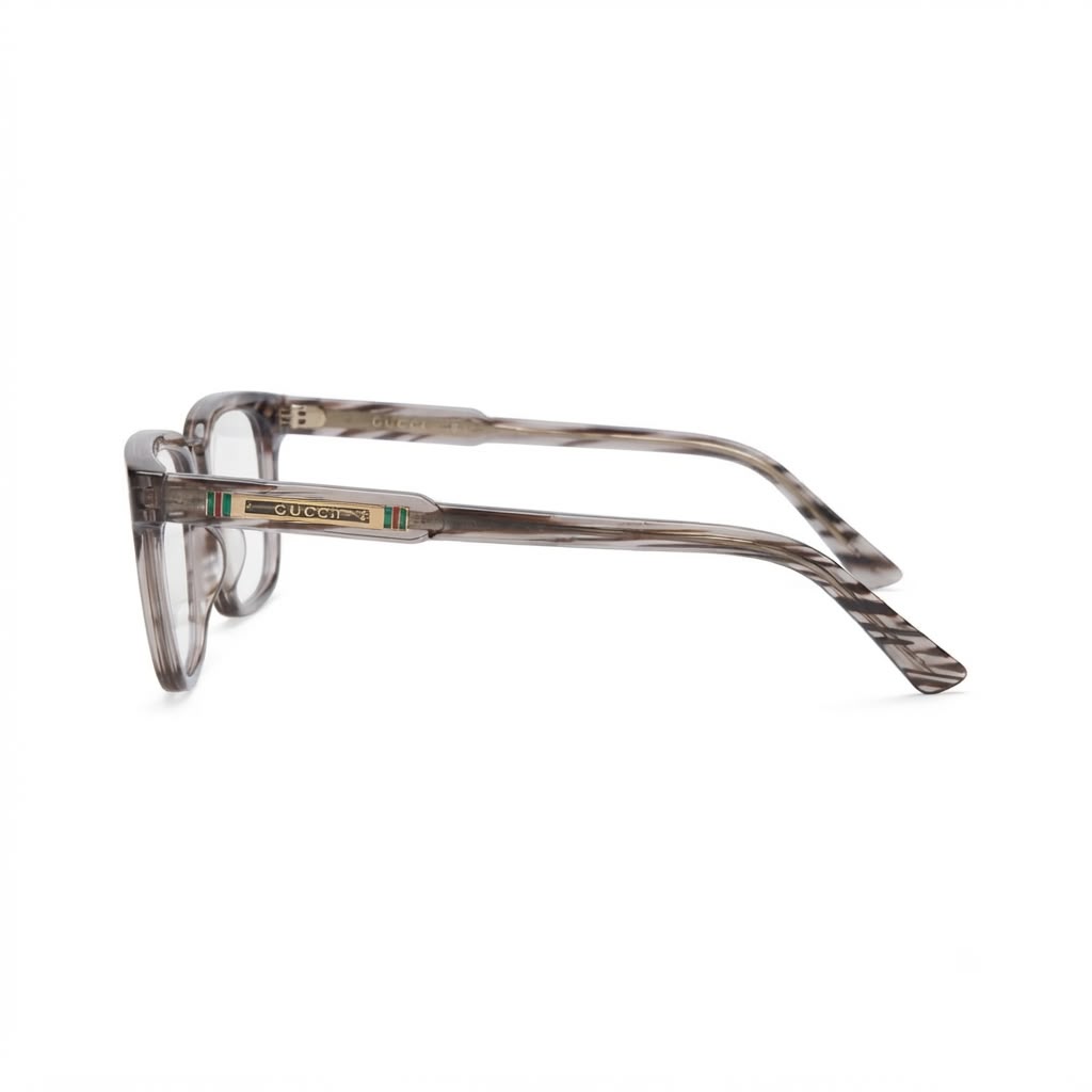 GC 7003 - EYEGLASS - TRANSPARENT SMOKY GREY - SQUARE - ACETATE - DESIGNER