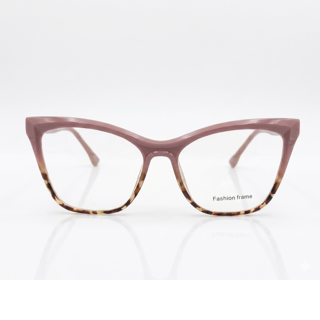 TR 5055 - EYEWEAR - LADIES - CATEYE - DESIGNER - TEA PINK - BIG SHAPE