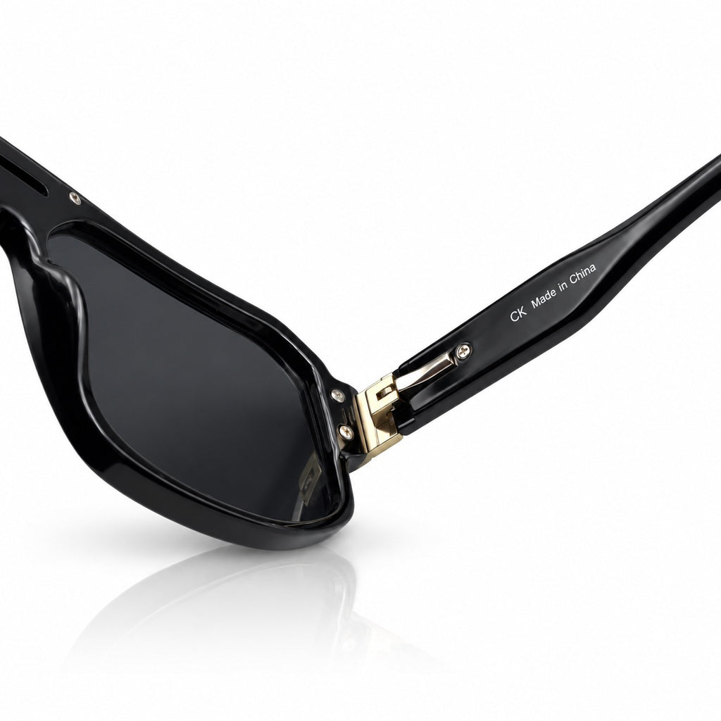 CK 1150 - AURA - NAVIGATOR SQUARE - BLACK GOLDEN - BROWLINE - SPRING HINGES - PREMIUM
