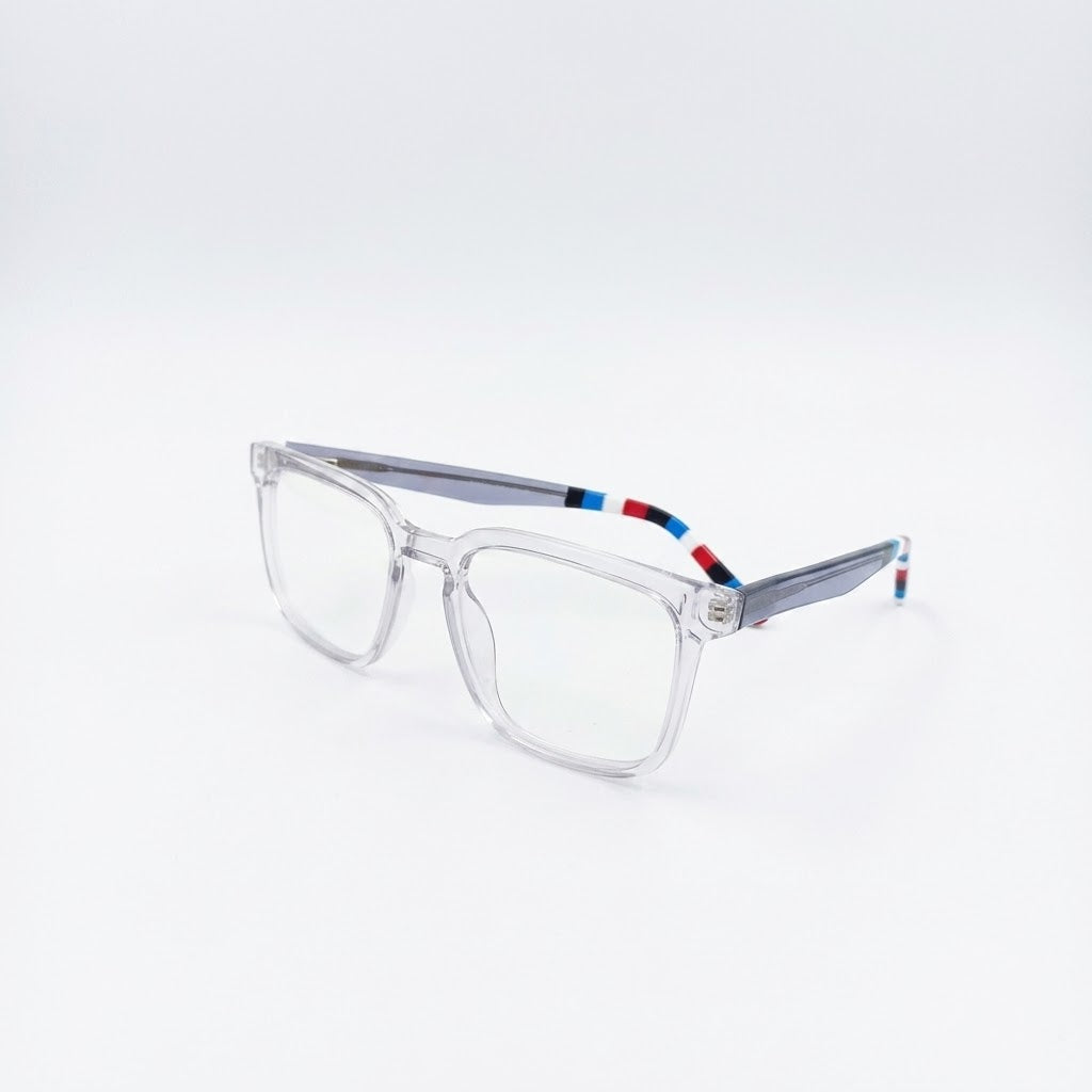 TR 6608 - EYEGLASSES - SQUARE - TRANSLUCENT - SPRING HINGES - DAILYWEAR