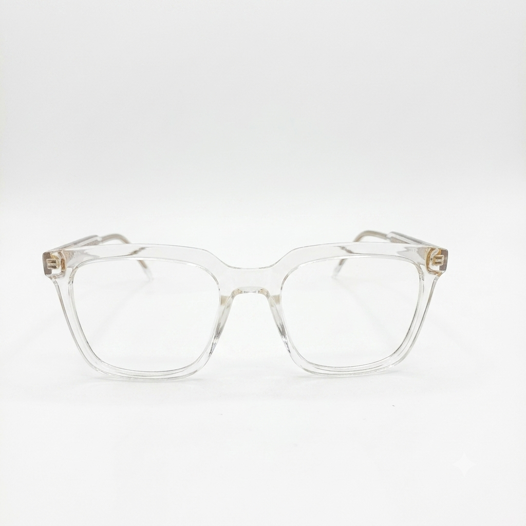 TR 8804 - EYEGLASS - SQUARE - CRYSTAL - TRANSPARENT - FLEXIBLE HINGES - UNISEX