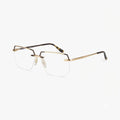 CAZAL 6221 - RIMLESS - GEOMETRIC SQUARE - GOLDEN BROWN - EXECUTIVE - MEN
