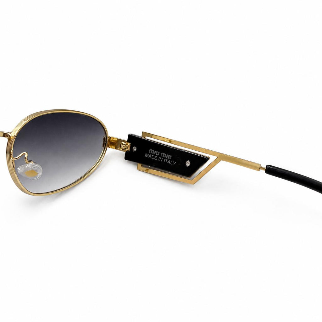 MIU MIU 2728 - LUXURIOUS - OVAL - GOLDEN BLACK - GREY GRADIENT - PREMIUM - WOMEN
