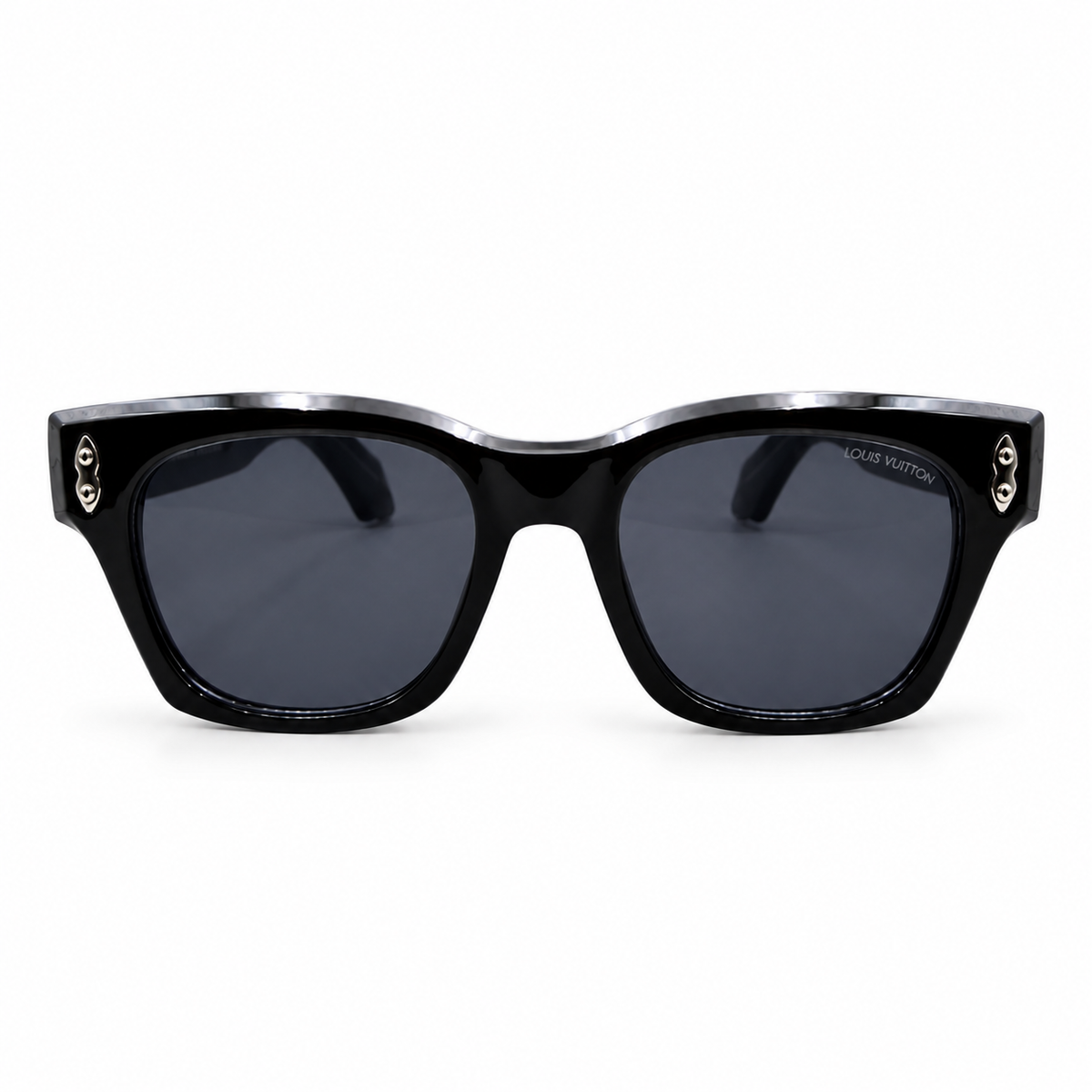 LV - SUNGLASS - BOLD - BLACK - SILVER DETAILING - SQUARE - NEW ARRIVAL