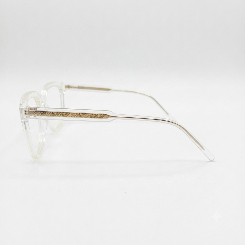 TR 8804 - EYEGLASS - SQUARE - CRYSTAL - TRANSPARENT - FLEXIBLE HINGES - UNISEX