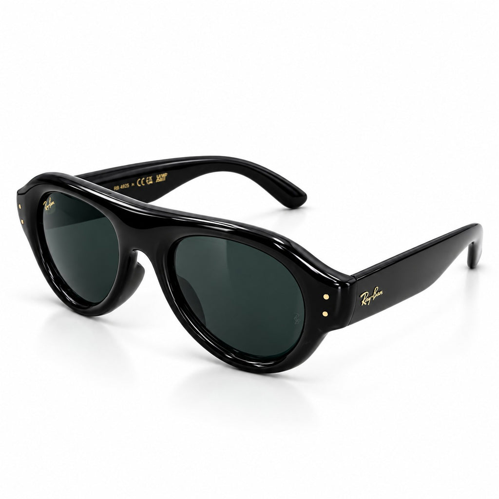 RAYBAN X AWGE 4925 - PUFFER - AVIATOR - BOLD - BLACK - GLASS LENSE - ACETATE - HIGH QUALITY