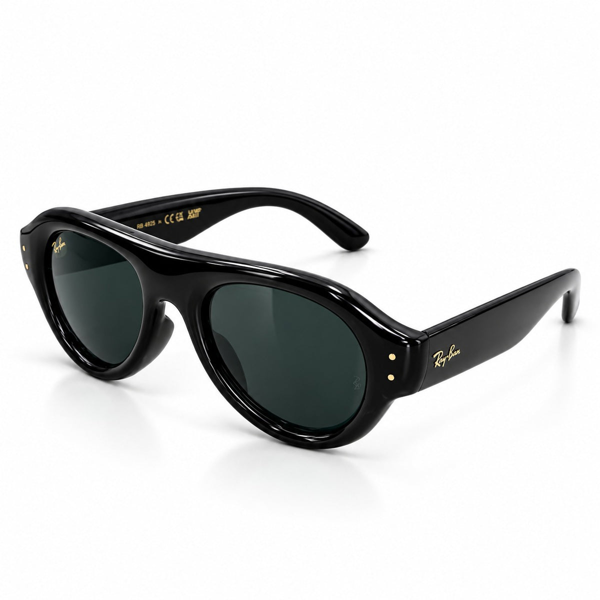 RAYBAN X AWGE 4925 - PUFFER - AVIATOR - BOLD - BLACK - GLASS LENSE - ACETATE - HIGH QUALITY