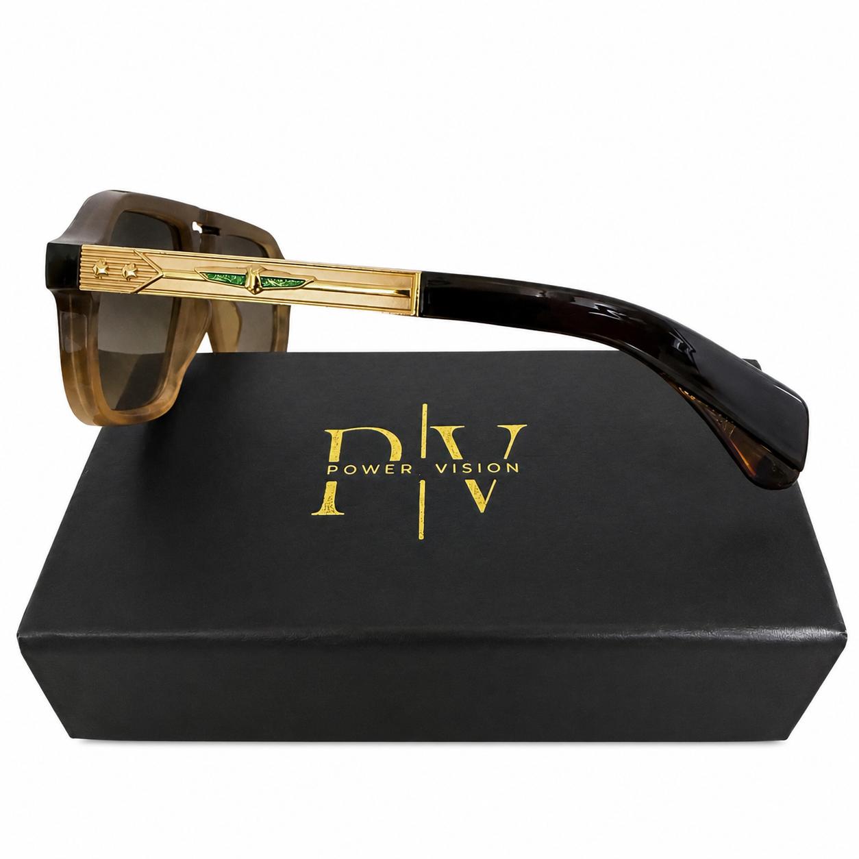 DITA 98408 - OVERSIZED SQUARE - BLACK - BROWN HAVANA - UV - MEN - PREMIUM